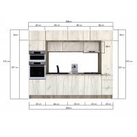 Bucatarie ZONE 300 FRONT PAL K002 / decor K001